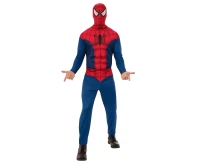 The role-play set  for adult Spider-Man printed jumpsuit with mask, size